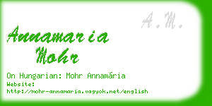 annamaria mohr business card