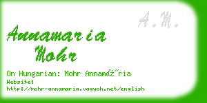 annamaria mohr business card